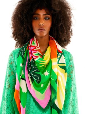 WILD FOULARD GRANDE CHACHACHA GREEN - immagine 2