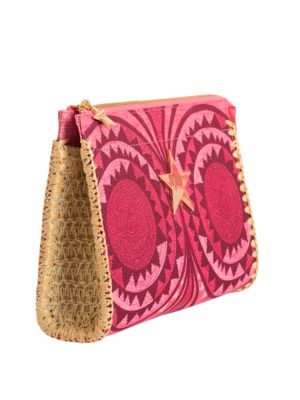 PIN-UP Stars BORSA PICCOLA INTRECCIO AFRICANO ROSA
