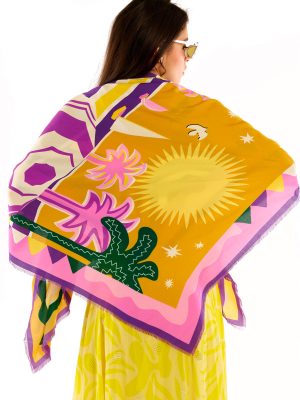 WILD FOULARD GRANDE CHACHACHA YELLOW