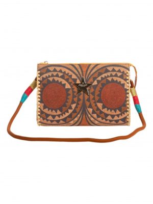 PIN-UP Stars BORSA PICCOLA INTRECCIO AFRICANO MARRONE
