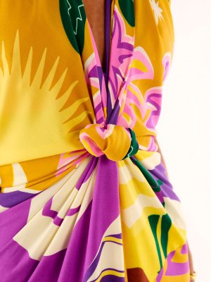 WILD FOULARD GRANDE CHACHACHA YELLOW - immagine 4
