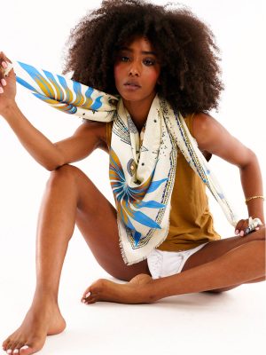 WILD FOULARD GRANDE COMETE WHITE - immagine 2