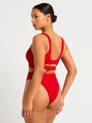 BOND-EYE SASHA CROP TOP RED - immagine 5
