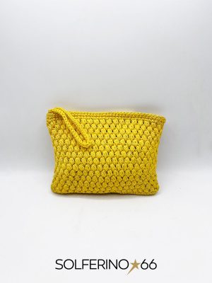 POCHETTE CROCHET GIALLO/ORO