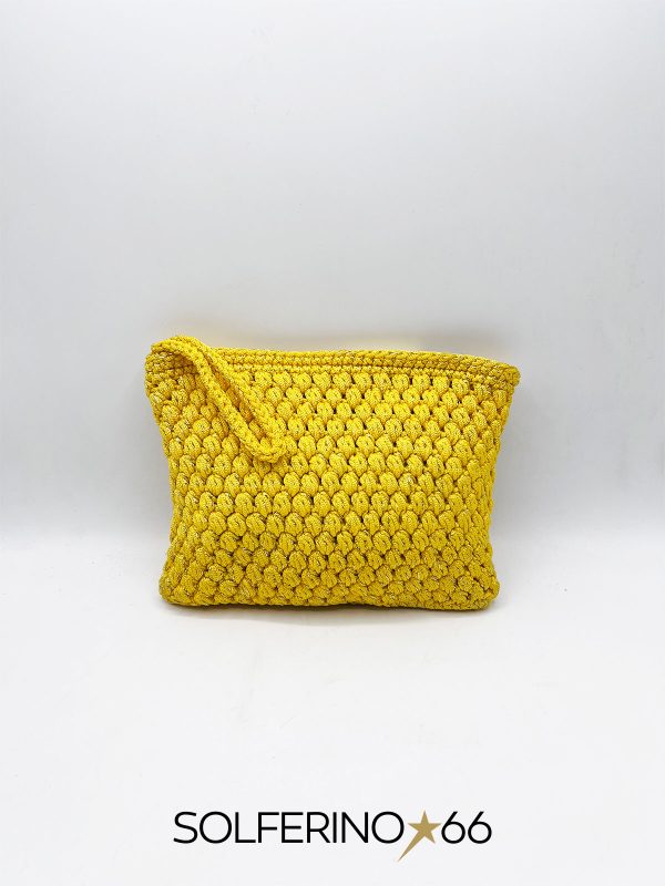 POCHETTE CROCHET GIALLO/ORO