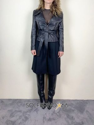 SOUVENIR PRIVèE GIUBBOTTO IN PELLE NERO - immagine 3