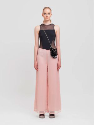 WEILI ZHENG BODY IN LYCRA DETTAGLI MESH NERO
