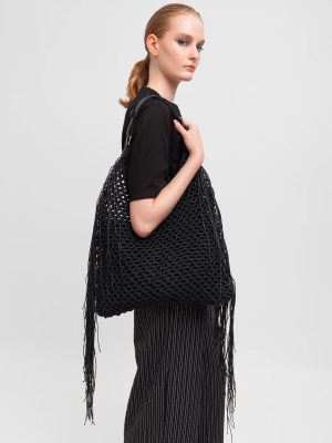WEILI ZHENG BORSA BAGUETTE FRANGE NERA