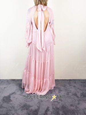 WEILI ZHENG MAXI ABITO MANICHE A SBUFFO PINK - immagine 4