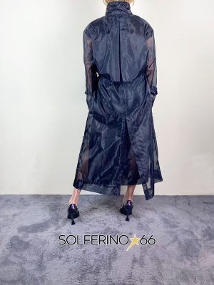WEILI ZHENG MAXI TRENCH BLACK - immagine 3