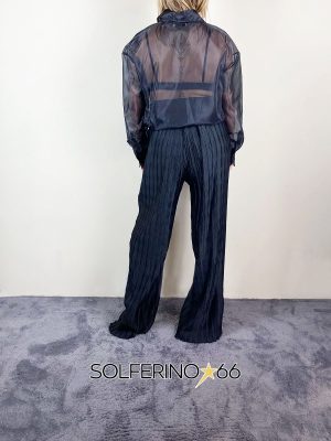 WEILI ZHENG CAMICIA IN ORGANZA BLACK - immagine 3