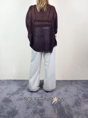 KONTATTO KIMONO CON CINTURA LUREX FONDENTE - immagine 3
