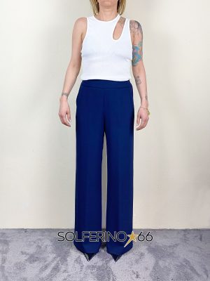 KONTATTO PANTALONE AMPIO BLU ZAFFIRO