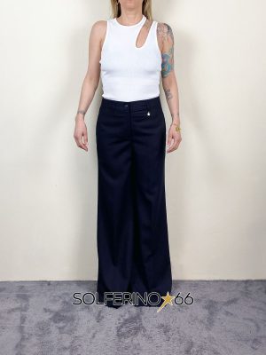 SOUVENIR PRIVèE PANTALONE PALAZZO NERO - immagine 2
