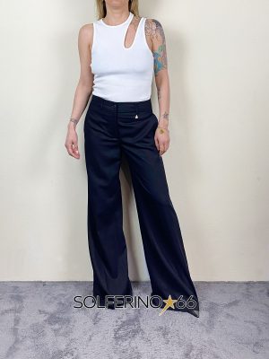 SOUVENIR PRIVèE PANTALONE PALAZZO NERO