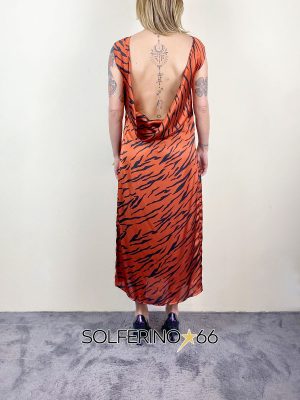 WEILI ZHENG ABITO SCOLLO RETRO ORANGE - immagine 2