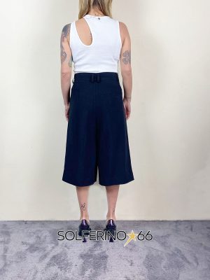 ROSSI BERMUDA DEVIN MISTO LINO UNISEX NOIR - immagine 2