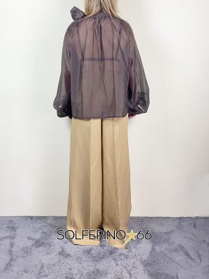 HAVEONE BLUSA FIOCCO RAGLAN CIOCCOLATO - immagine 3
