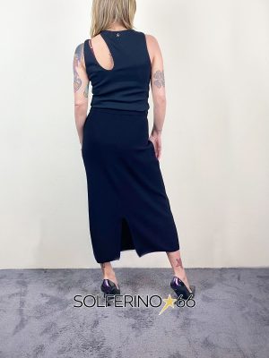 KONTATTO GONNA IN MAGLIA NERO - immagine 2