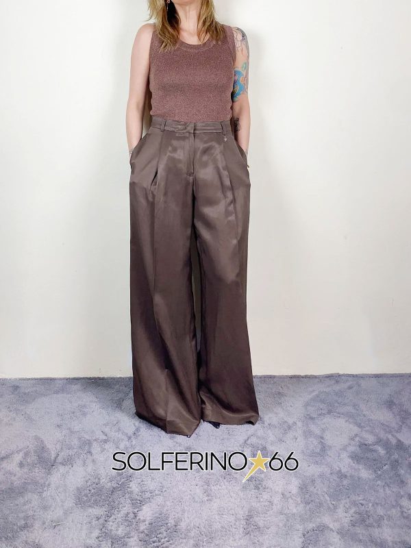 SOUVENIR PRIVèE CANOTTA LUREX CIOCCOLATO