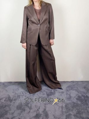 SOUVENIR PRIVèE BLAZER SATIN CIOCCOLATO - immagine 2