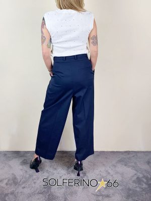 ROSSI PANTALONE NOA CROP UNISEX BLEU - immagine 2