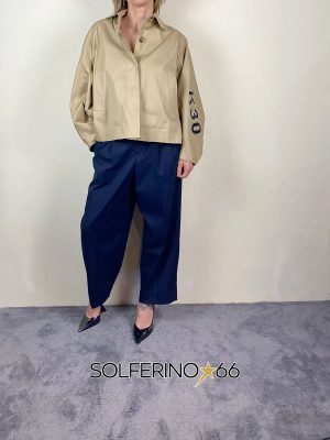 KONTATTO TRENCH DENIM CON STRASS SABBIA