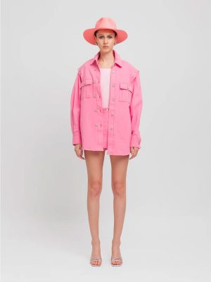 WEILI ZHENG GIACCA CAMICIA IN BULL PINK - immagine 2