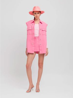 WEILI ZHENG GIACCA CAMICIA IN BULL PINK - immagine 4