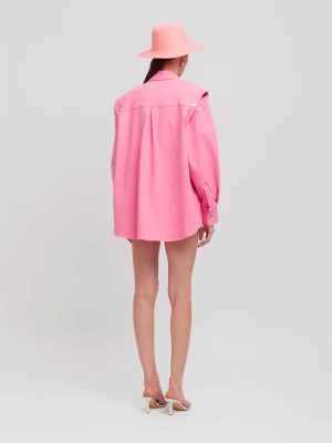 WEILI ZHENG GIACCA CAMICIA IN BULL PINK - immagine 3