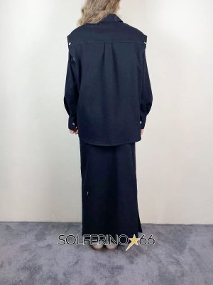WEILI ZHENG GIACCA CAMICIA IN BULL BLACK - immagine 2