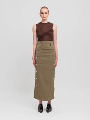 WEILI ZHENG LONGUETTE CON PANNELLO MILITARY - immagine 2