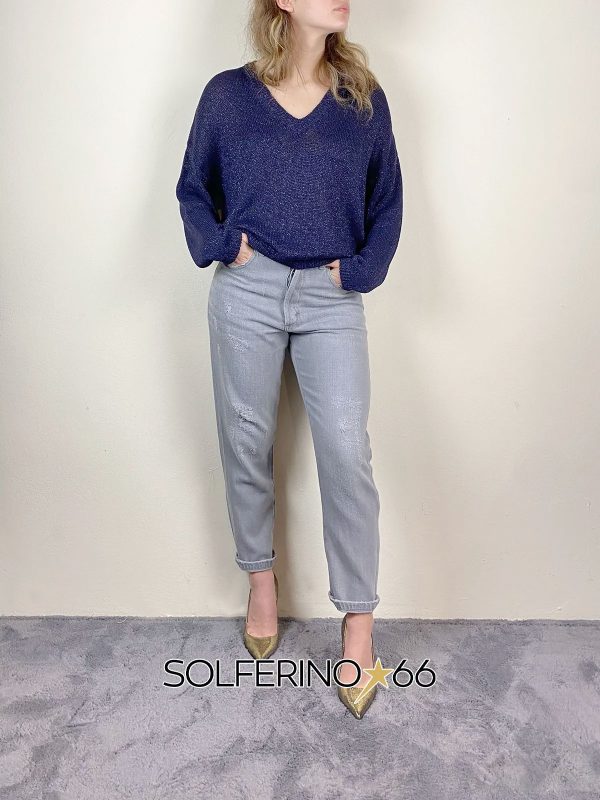 SOUVENIR PRIVèE JEANS DENIM GRIGIO