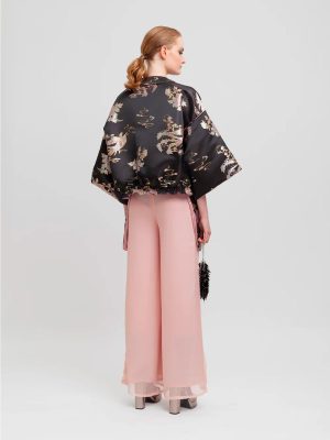 WEILI ZHENG KIMONO IN BROCCATO PEACOCK - immagine 2