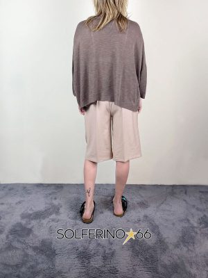 SOUVENIR PRIVèE MAGLIA SCOLLO V CIOCCOLATO - immagine 2