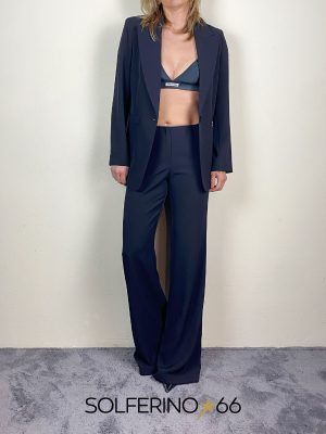 SOUVENIR PRIVèE PANTALONE FLUIDO NERO