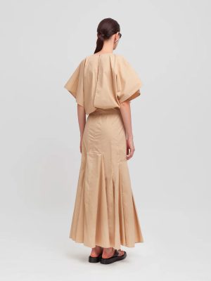WEILI ZHENG T-SHIRT IN POPELINE NUDE - immagine 3