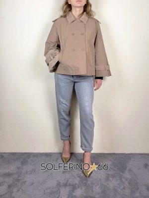 SOUVENIR PRIVèE TRENCH CORTO SABBIA