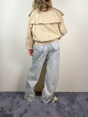 WEILI ZHENG TRENCH CORTO IN CANVAS SABBIA - immagine 4