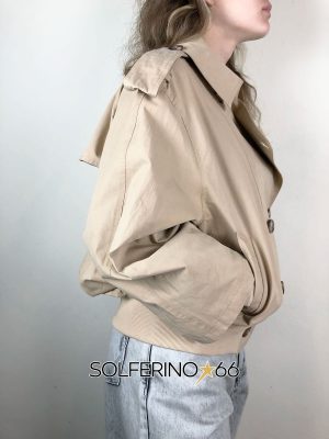 WEILI ZHENG TRENCH CORTO IN CANVAS SABBIA - immagine 5