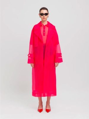 WEILI ZHENG MAXI TRENCH FUXIA - immagine 3