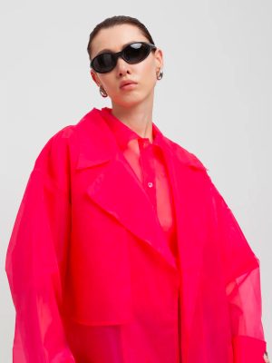WEILI ZHENG MAXI TRENCH FUXIA - immagine 4