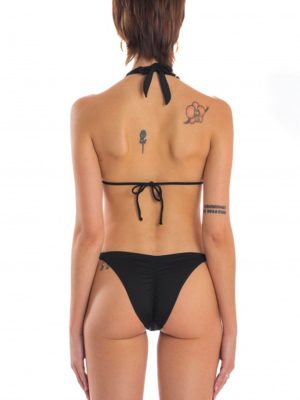 POISSON D'AMOUR BIKINI TRIANGOLO CON PERLINE NERO - immagine 3
