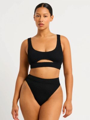 BOND-EYE SASHA CROP TOP BLACK - immagine 4
