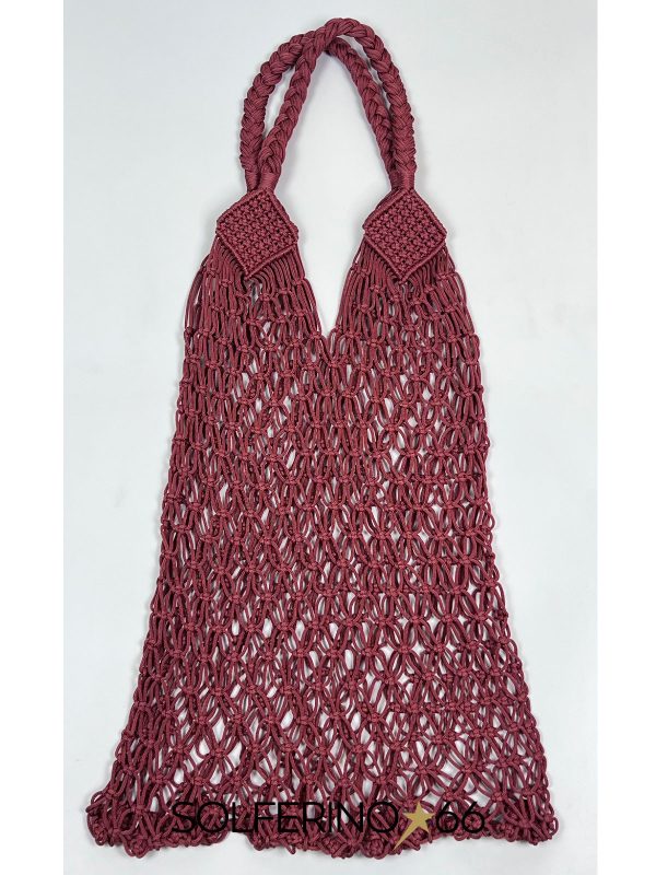 BORSA CROCHET ROSA ANTICO