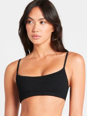 BOND-EYE STRAP SAINT CROP TOP BLACK