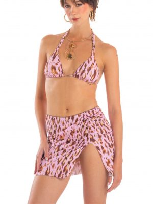 POISSON D'AMOUR MINI PAREO ANIMALIER ROSA
