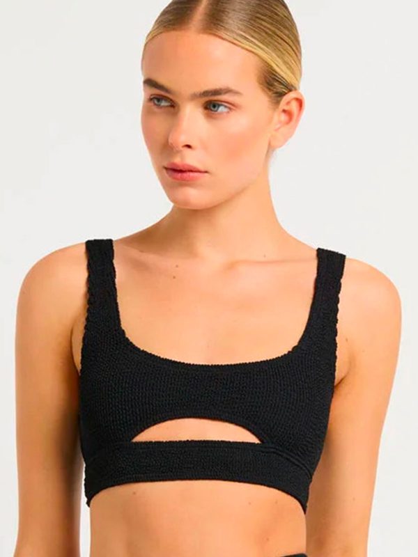 BOND-EYE SASHA CROP TOP BLACK