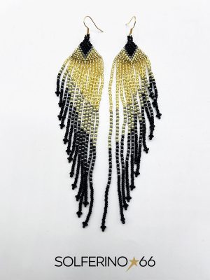 ORECCHINO BIG TRIBALE ORO/NERO