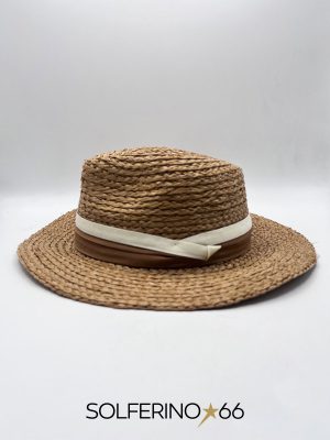CAPPELLO PANAMA RAFFIA NOCCIOLA - immagine 2